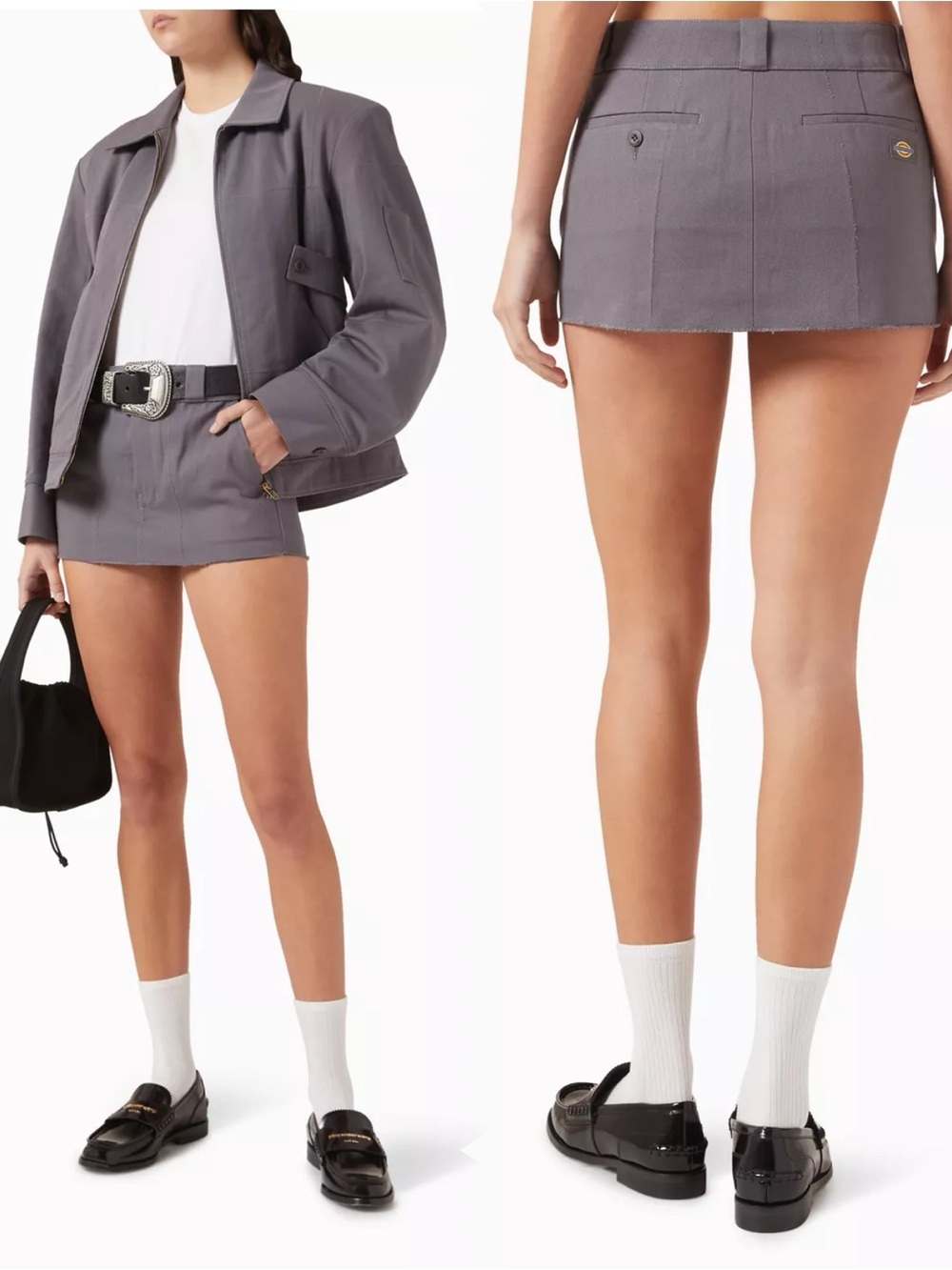 NWT Alexander Wang MID RISE WORKWEAR SKORT WITH DISTRESSED CREASE $525 2